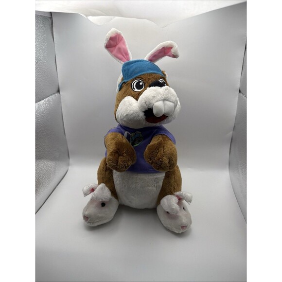 Buc-ee’s 2024 Easter Edition Bunny Beaver 12” Plush Slippers Rabbit Ears T-Shirt - Picture 2 of 9